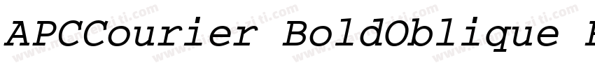 APCCourier BoldOblique Regular字体转换